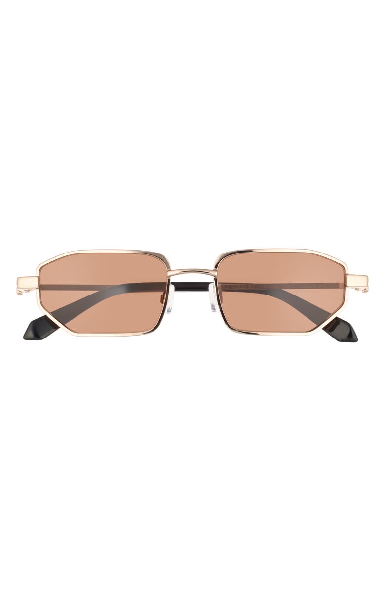 Off-White Loa 53mm Rectangular Sunglasses, Main, color, Gold Brown