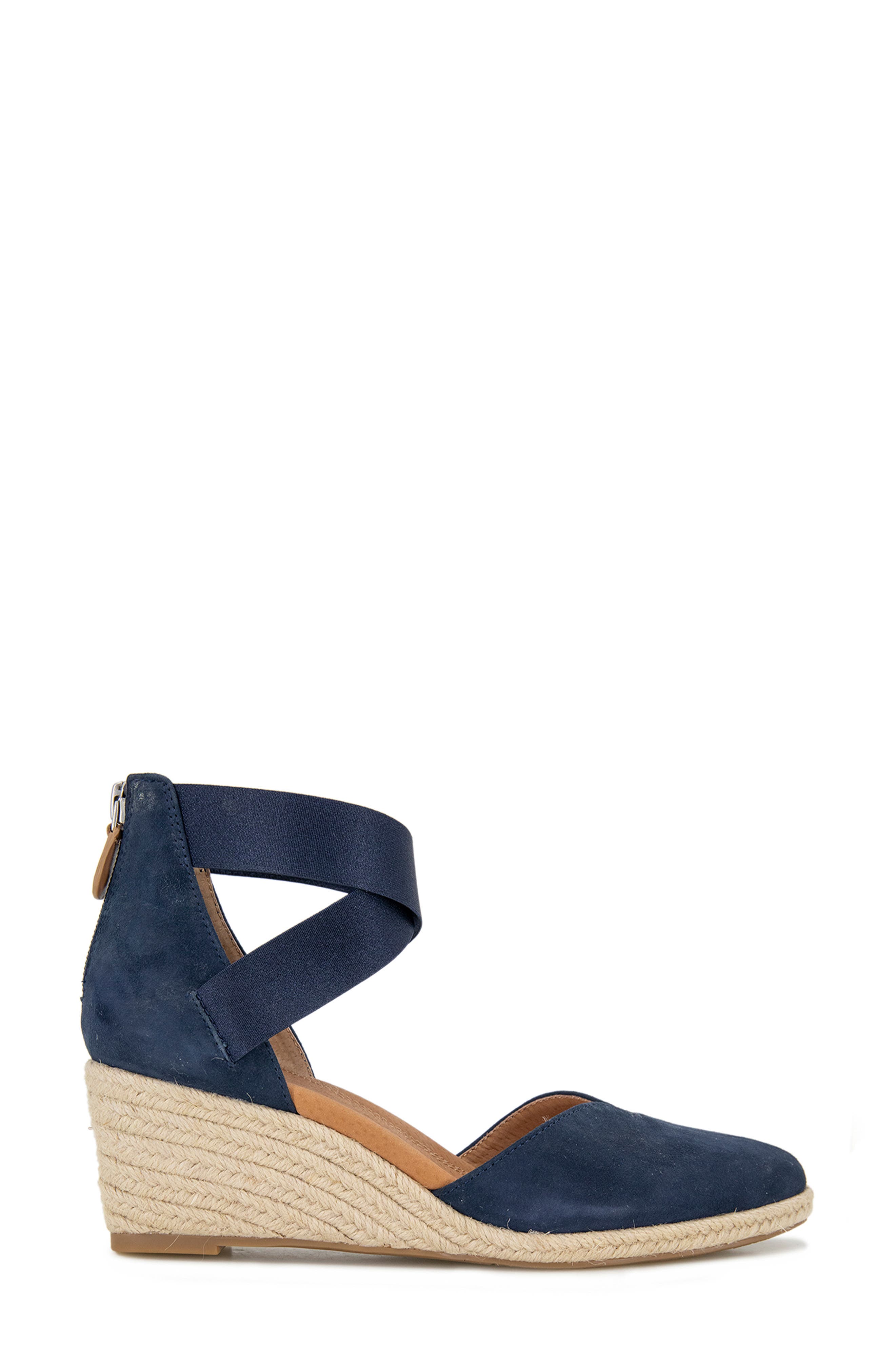Orya Espadrille Wedge Sandal, Alternate, color, NAVY SUEDE