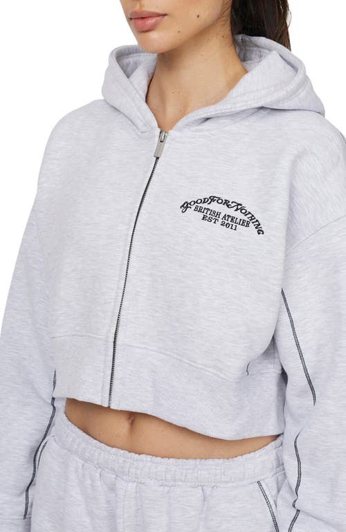 Good For Nothing Coverlock Vintage Crop Zip Hoodie In Multi