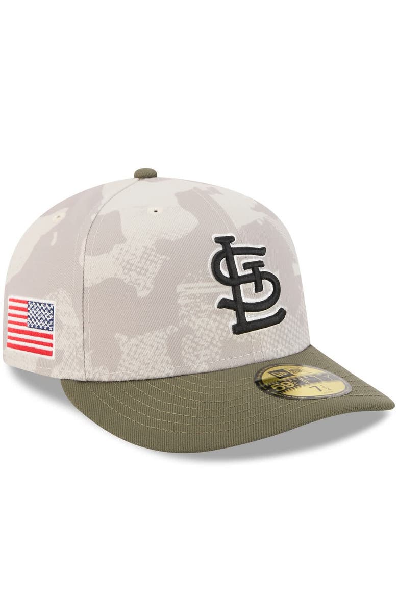 Men's New Era Light Beige/Olive St. Louis Cardinals 2025 Armed Forces Day 59FIFTY Fitted Hat, Main, color, Light Beige