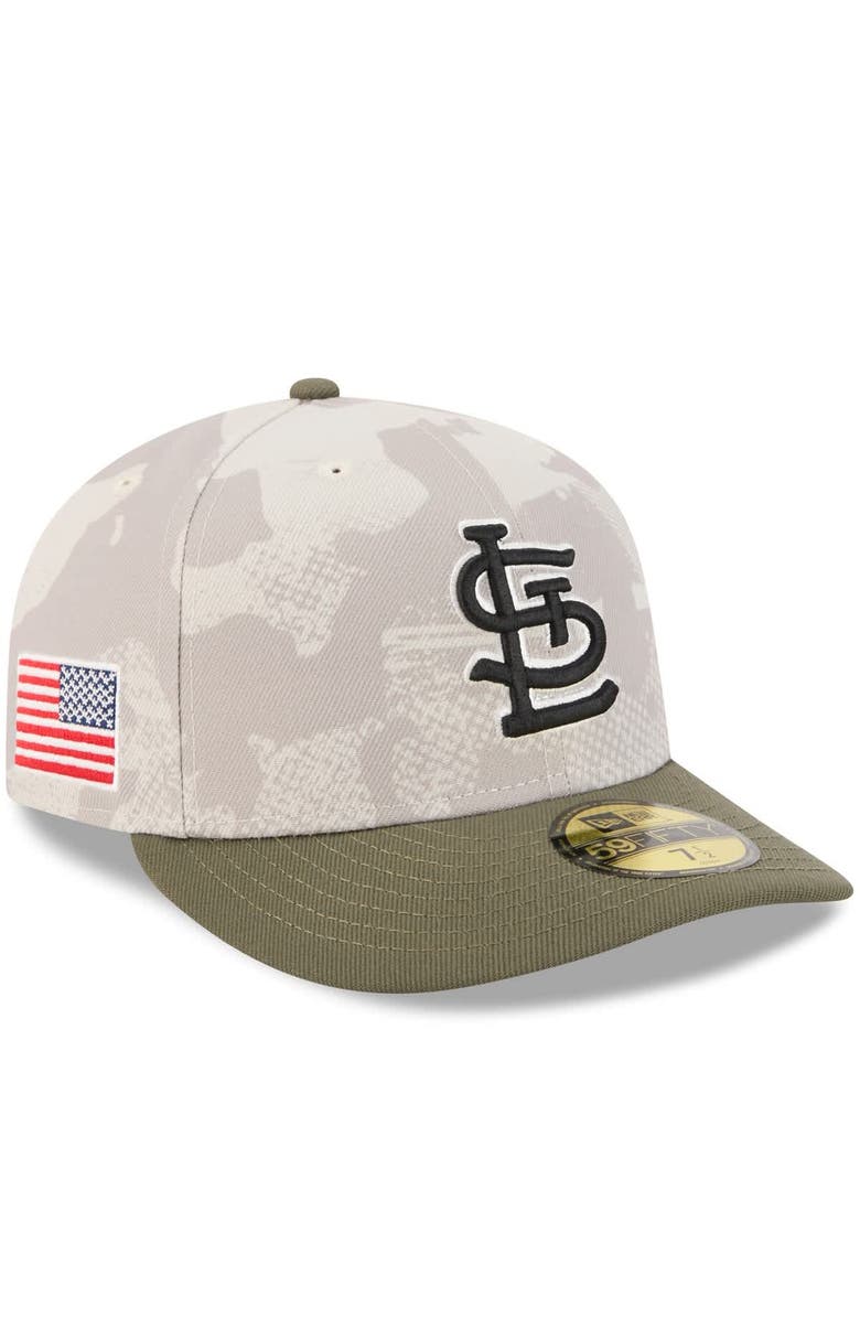 New Era Men's New Era Light Beige/Olive St. Louis Cardinals 2025 Armed Forces Day 59FIFTY Fitted Hat, Main, color, Light Beige