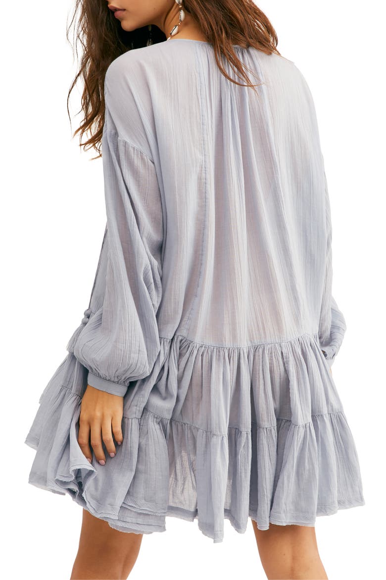Endless Summer by Free People Something Special Long Sleeve Minidress, Alternate, color, WATERLILY