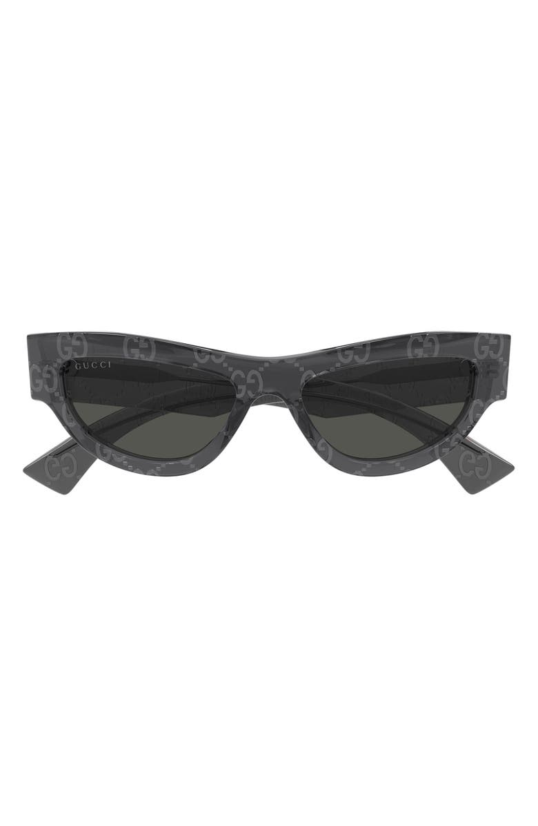 Gucci 53mm Cat Eye Sunglasses, Main, color, Grey