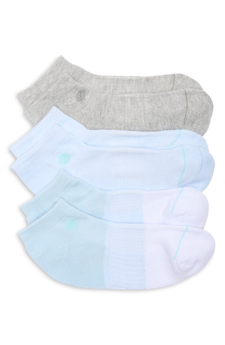 Z by Zella 3-Pack Ankle Socks, Main, color, Light Blue Multi