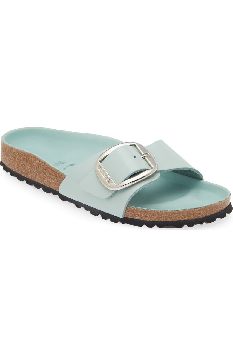 Birkenstock Madrid Big Buckle Slide Sandal, Main, color, Surf Green