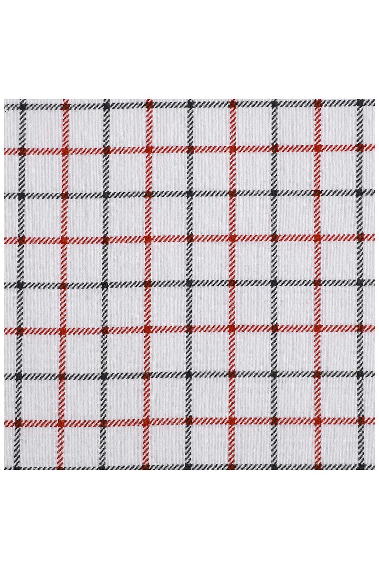 Tompkins Windowpane Cotton Flannel Sheet Set, Alternate, color, WHITE/ MEDIUM RED/ NAVY BLUE