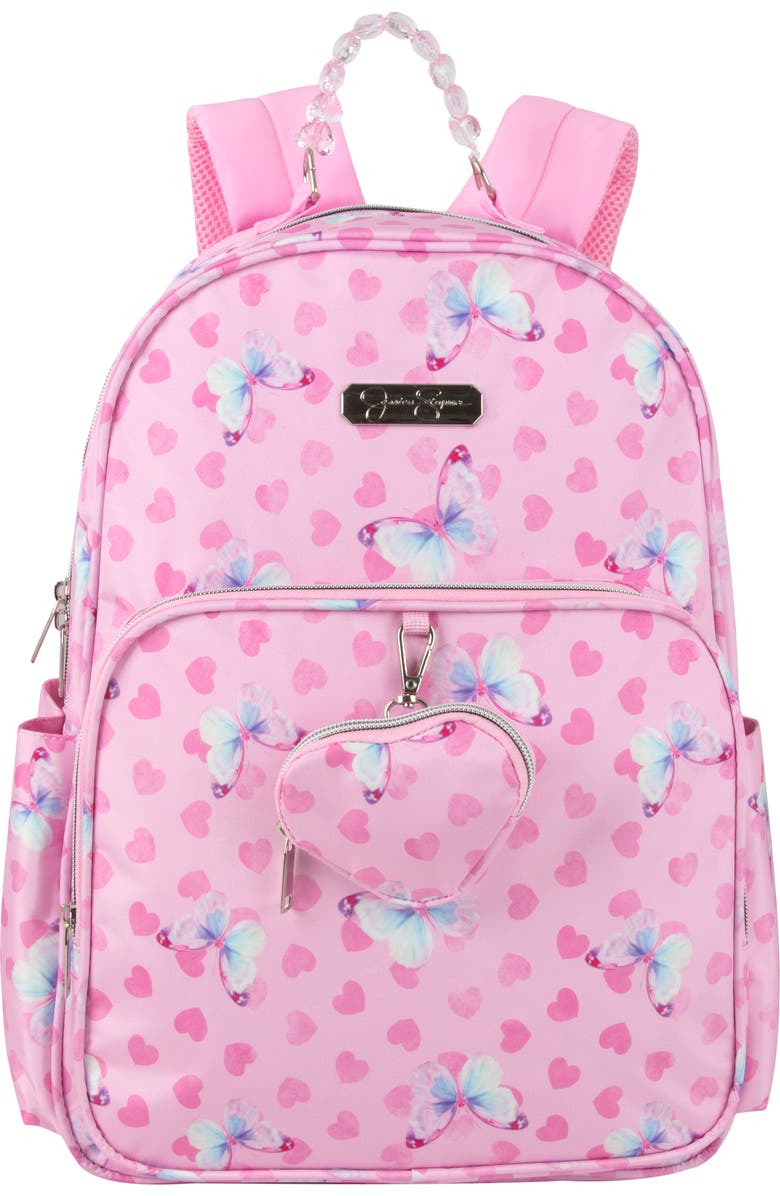 Jessica Simpson Kids' Embellished Handle Backpack, Main, color, Pink