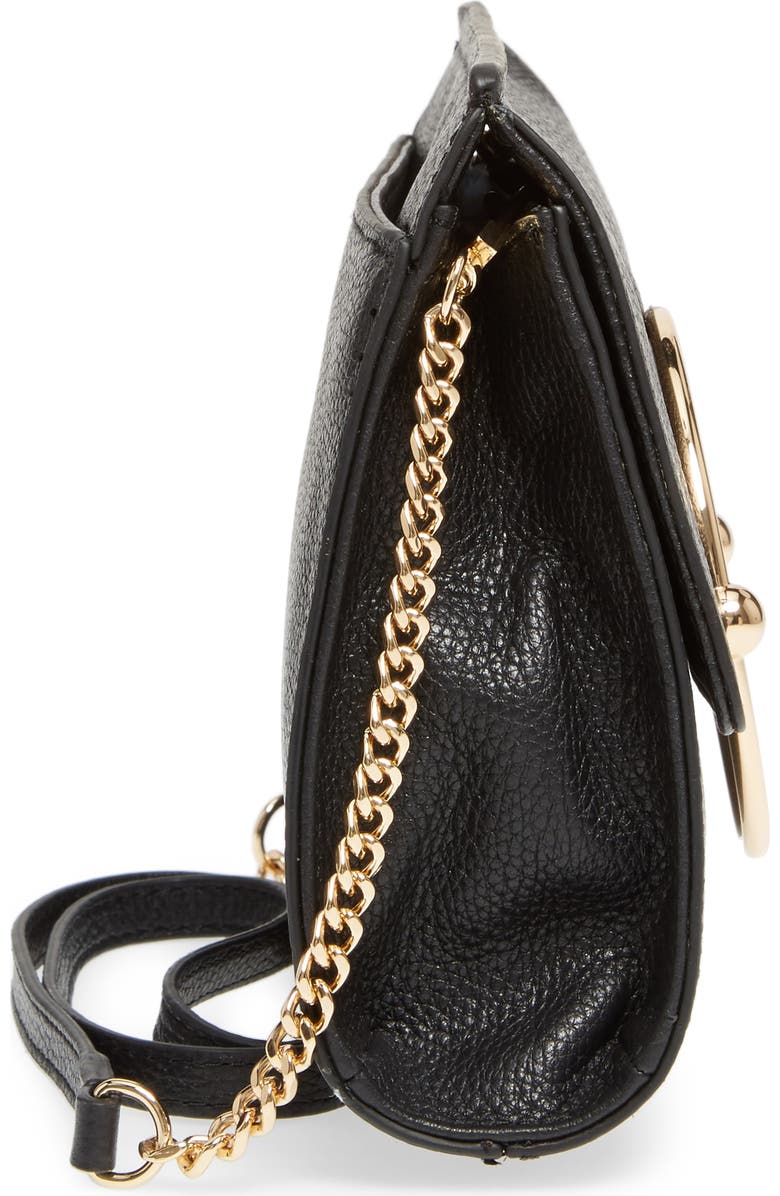 Milly Astor Pebbled Leather Flap Clutch, Alternate, color,