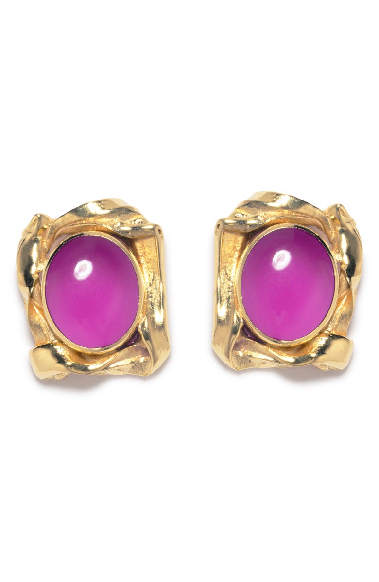 COMPLETEDWORKS Resin Stud Earrings, Main, color, Pink