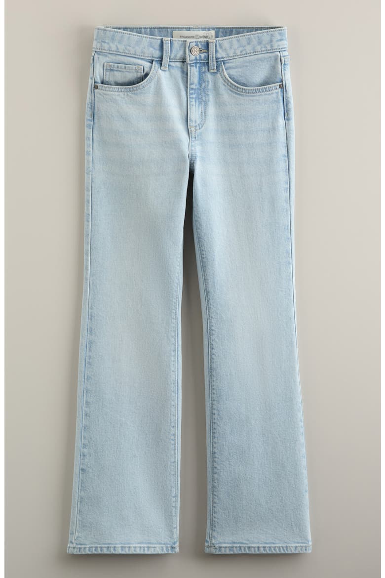 Kids' Loose Fit Stretch Denim Flare Leg Jeans, Main, color, ULTRA LIGHT WASH