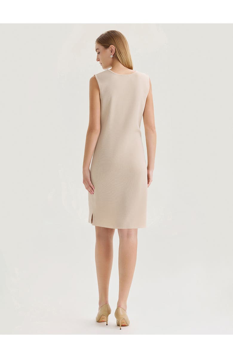 Misook Sleeveless Sheath Knit Dress, Alternate, color, Biscotti