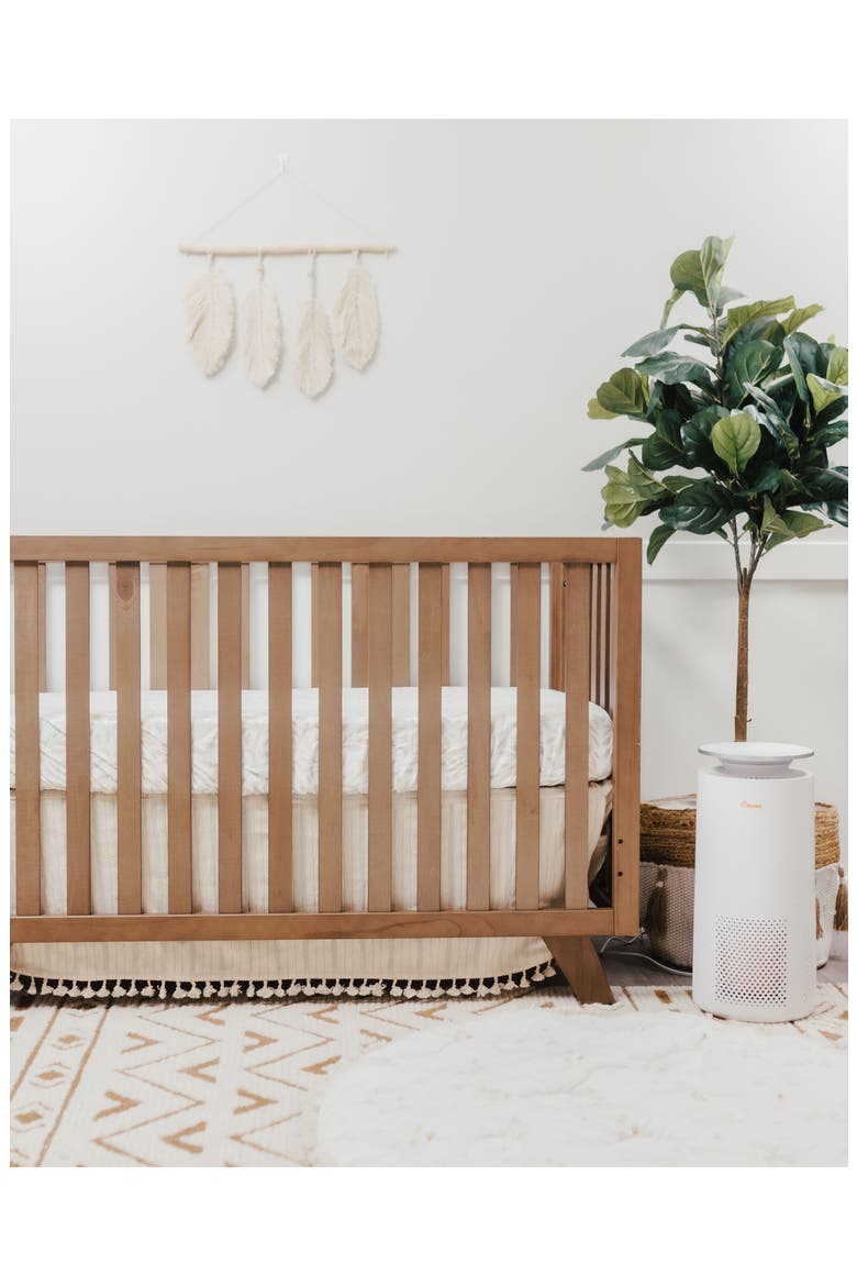 Tassel Trim Crib Skirt, Alternate, color, WHITE