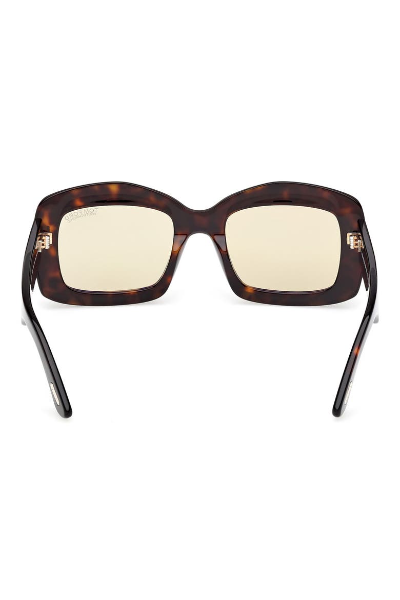 83mm Square Sunglasses, Alternate, color, DARK HAVANA / BROWN