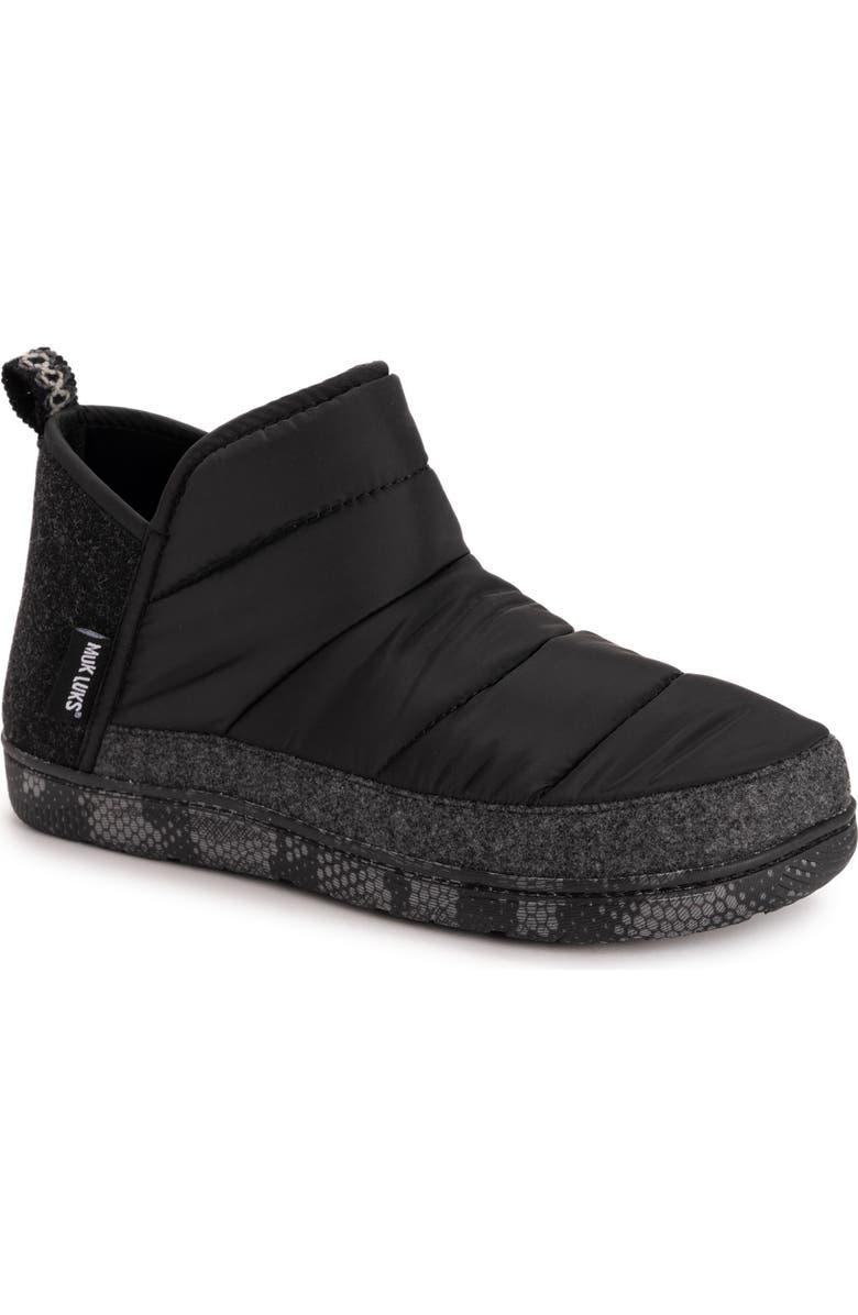 MUK LUKS Weston Slipper Boot, Main, color, Black