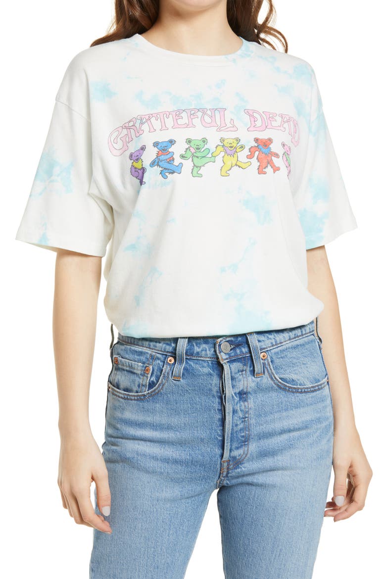 Women's Grateful Dead Dancing Bears Graphic Tee, Main, color, CLOUD WASH