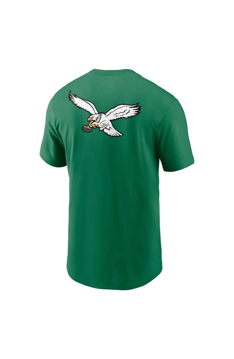 Nike Men's Nike Kelly Green Philadelphia Eagles Rewind Front and Back Hit Essential T-Shirt, Alternate, color, Kelly Green