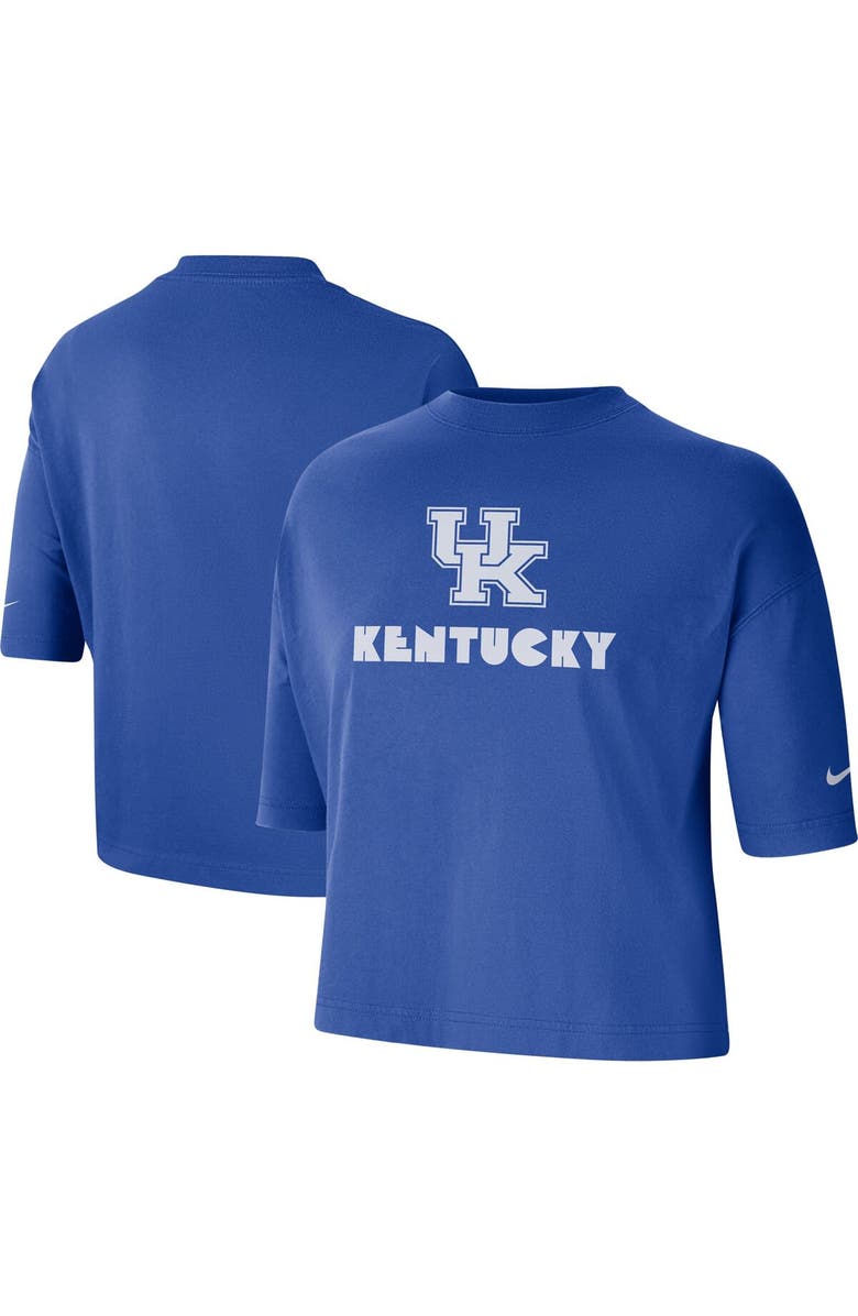 Nike Women's Nike Royal Kentucky Wildcats Crop Performance T-Shirt, Main, color, Royal