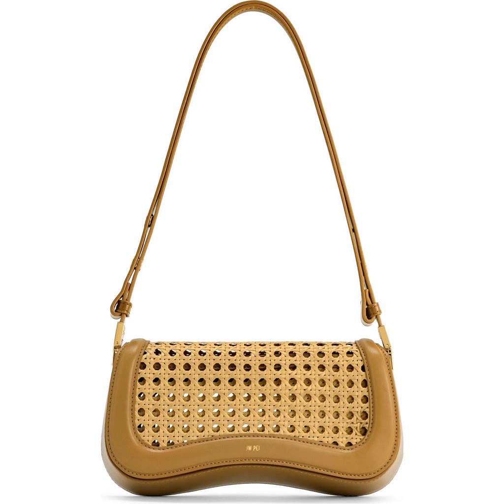 Jw Pei Joy Woven Inset Faux Leather Shoulder Bag In Brown