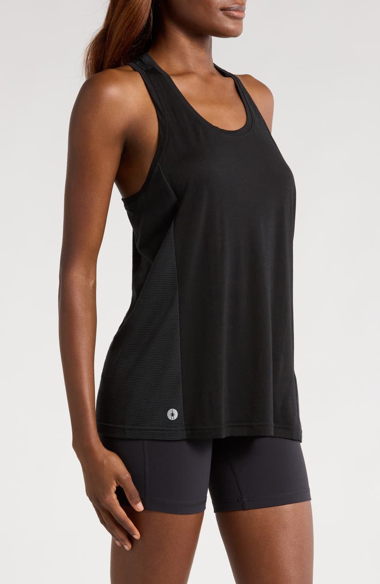 Smartwool Active Mesh Racerback Tank, Alternate, color, Black