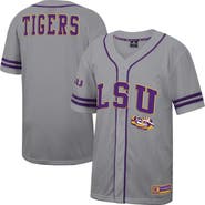 COLOSSEUM Men's Colosseum Gray LSU Tigers Free Spirited Baseball Jersey