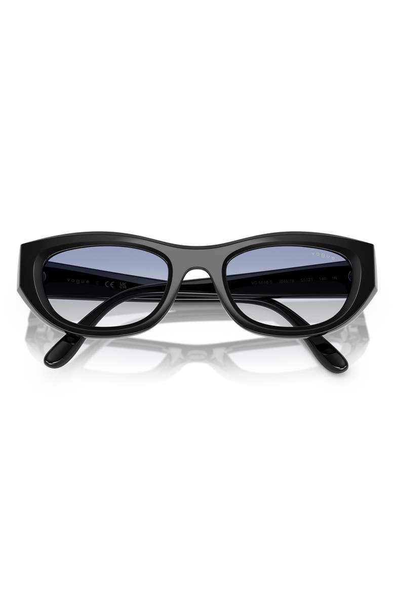 VOGUE 51mm Cat Eye Sunglasses, Main, color, Black Blue