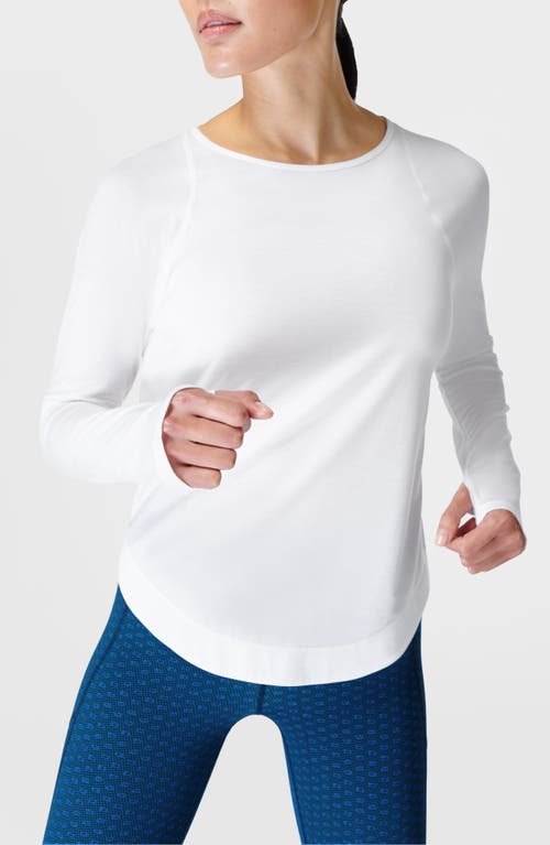 Sweaty Betty Breathe Easy Running Long Sleeve Top In White
