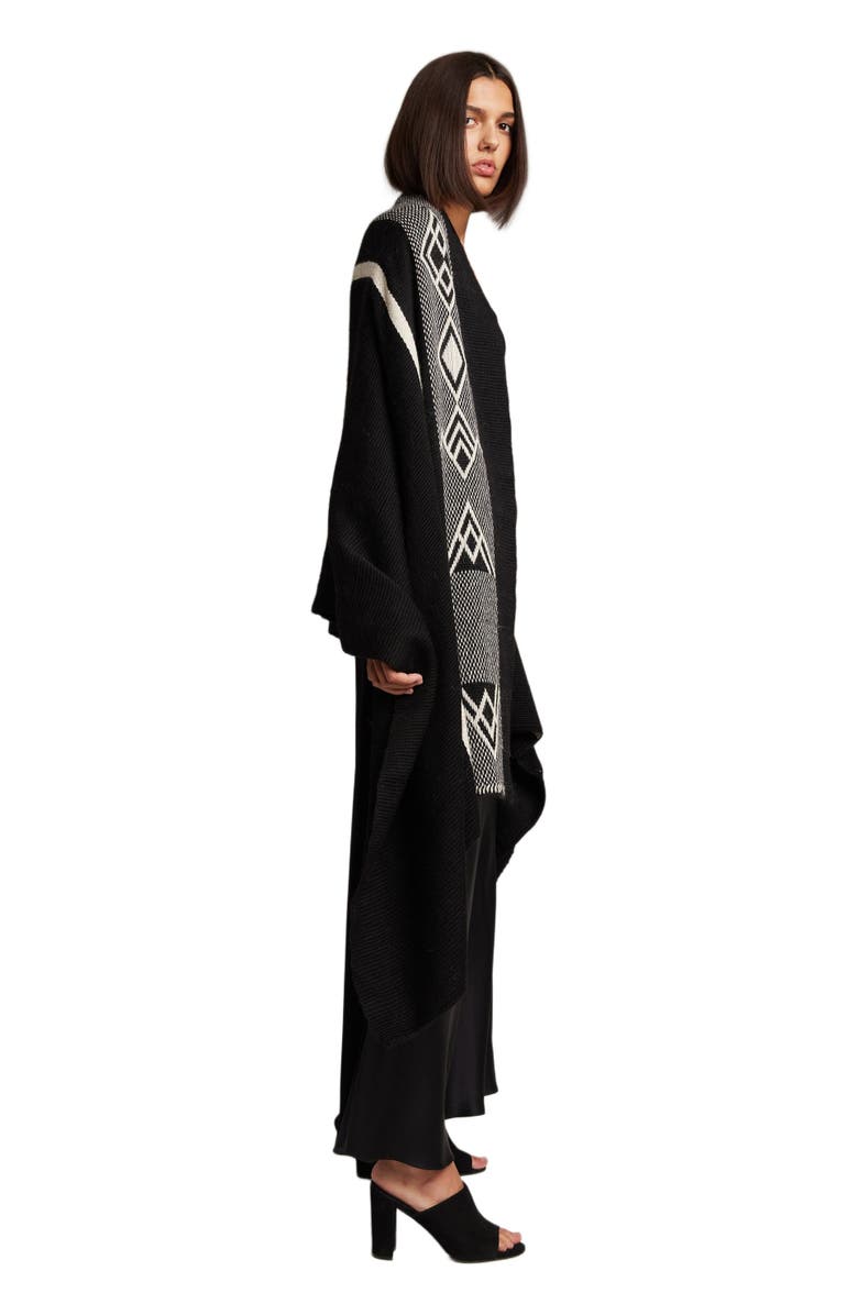 Voz Diagonal Wrap, Alternate, color, Black/Ivory