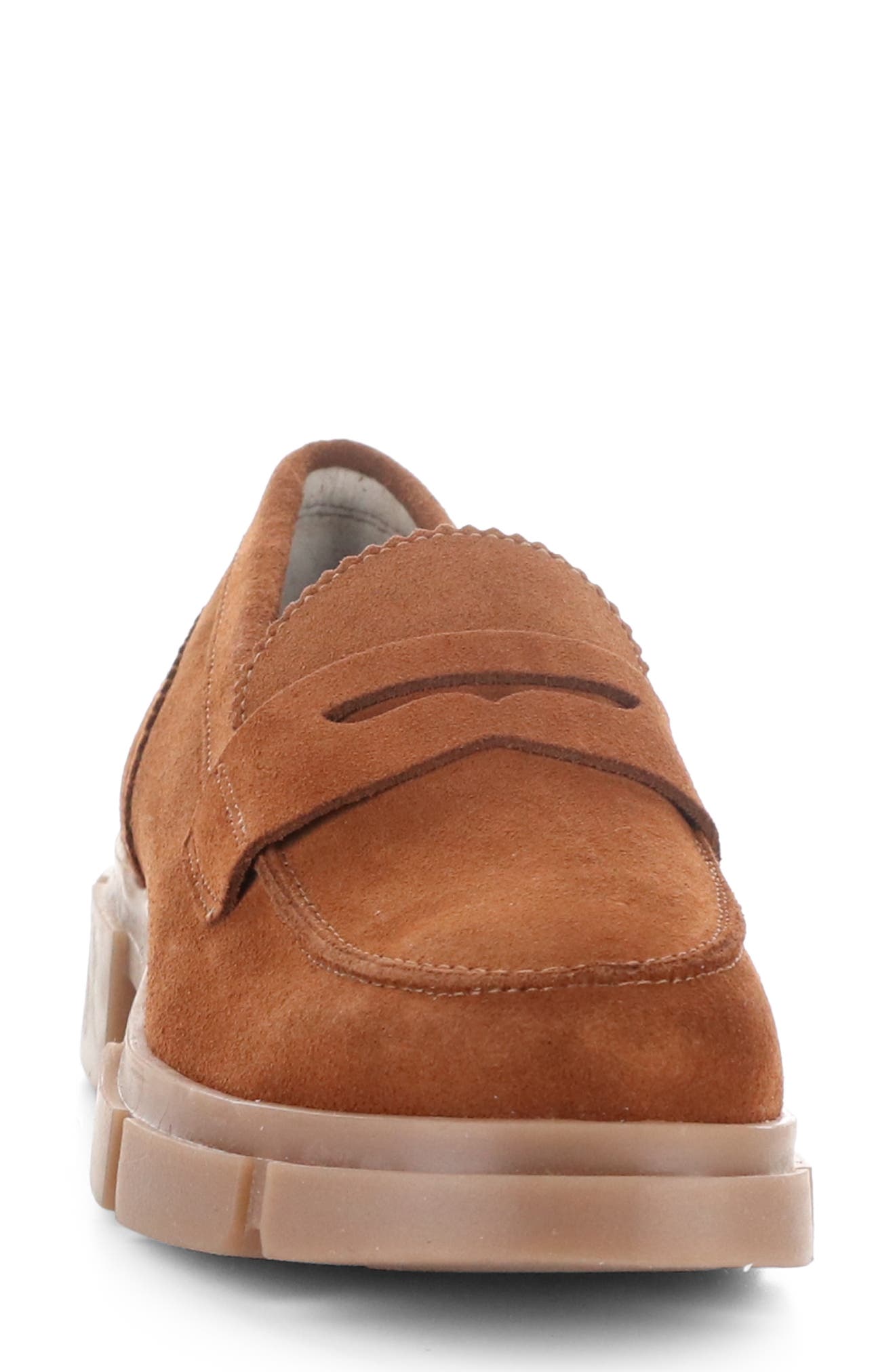 Bos. & Co. Lawn Chunky Penny Loafer, Alternate, color, Rust Suede