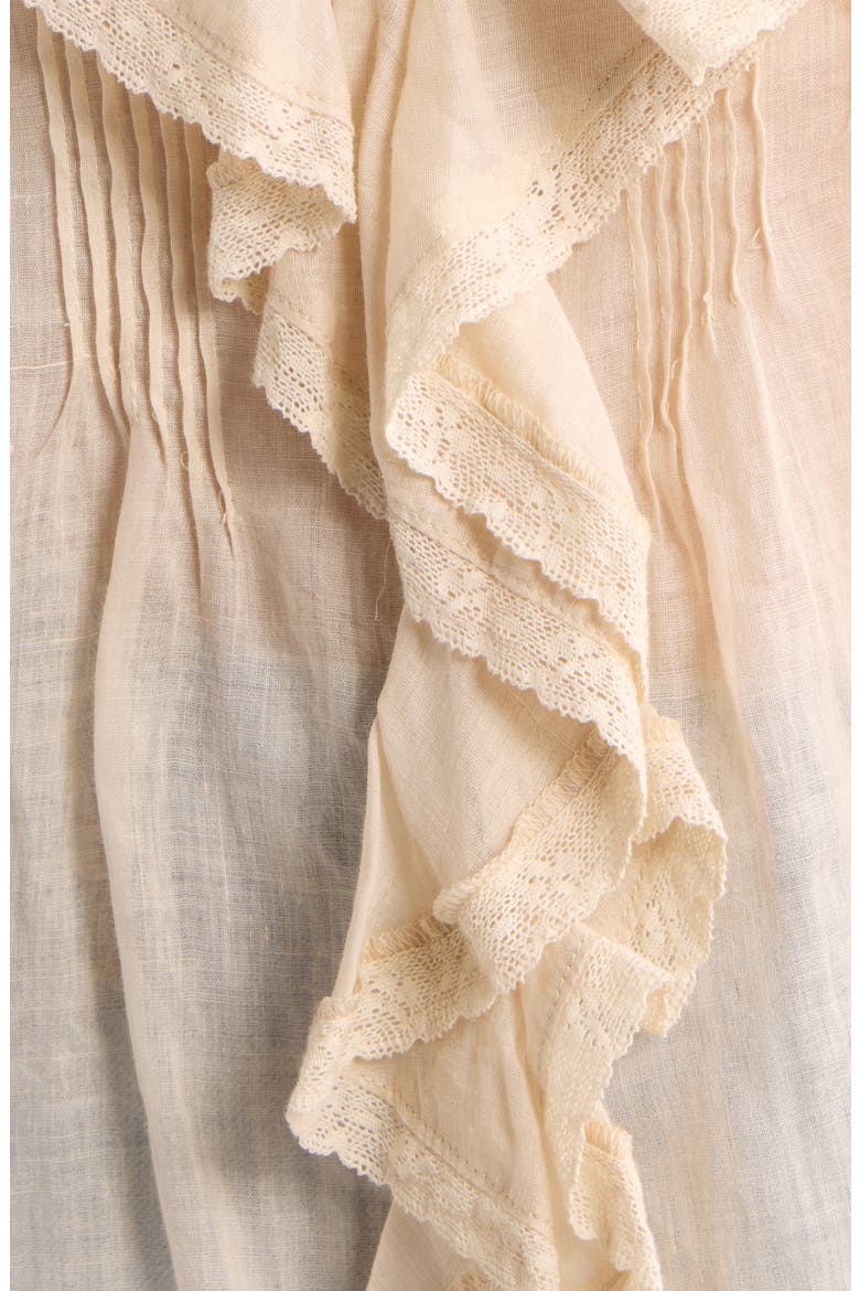 Floriane Ruffle Pintuck Top, Alternate, color, NATURAL