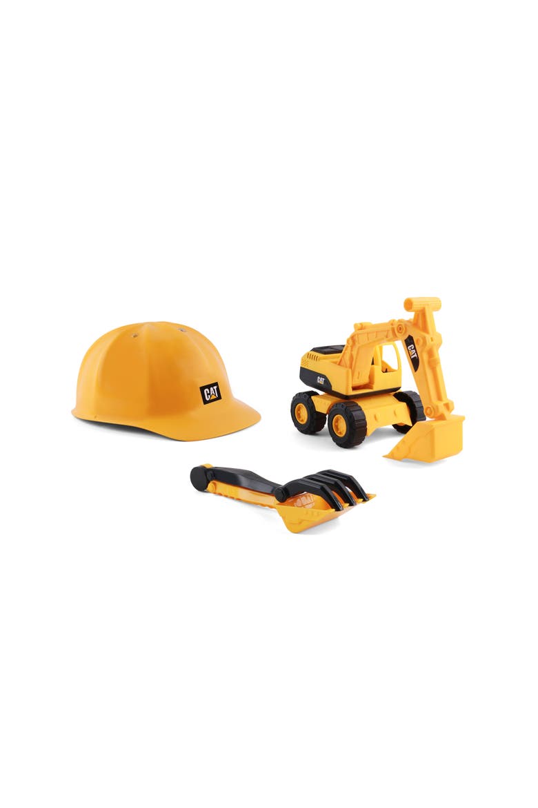Funrise Cat Construction Fleet Sand Set, Excavator, Main, color, Multicolored