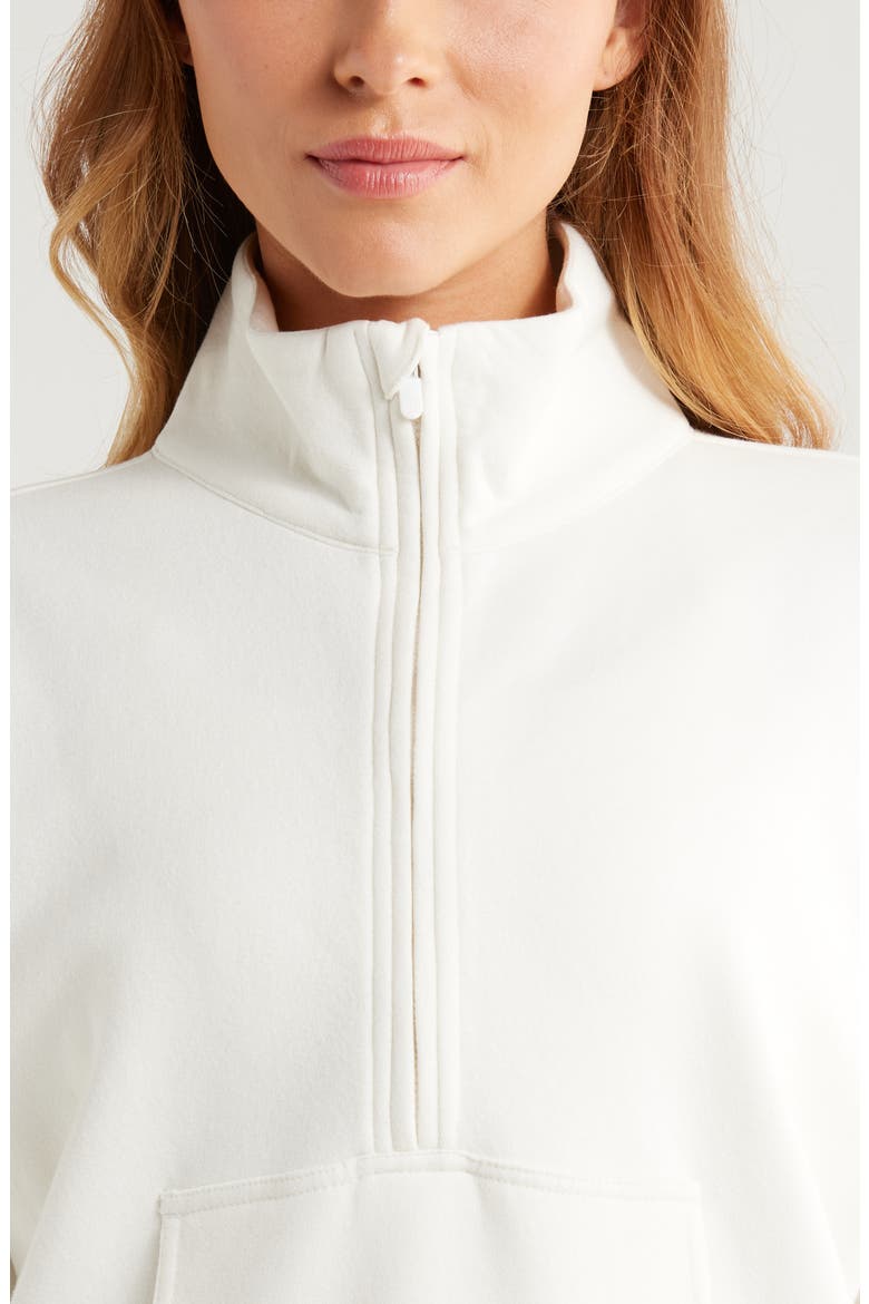 Cloud Fleece Half Zip Sweatshirt, Alternate, color, IVORY EGRET