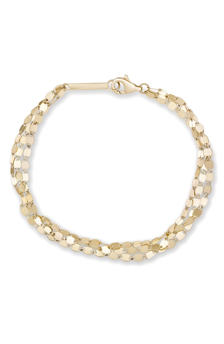 LANA 14K Gold 3-Strand Bracelet, Main, color, 14K Yellow Gold