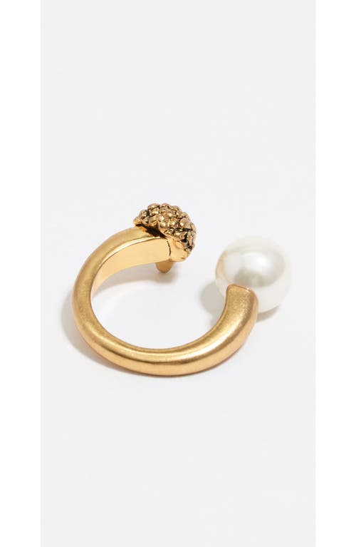 Bimba Y Lola Eagle And Pearl Ring In Gold