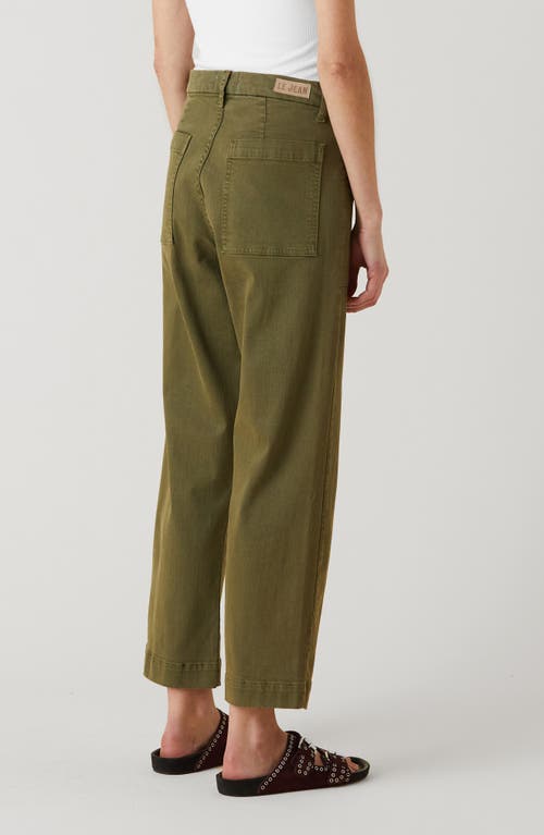 Le Jean Colette Patch Pocket Ankle Pants In Army Green