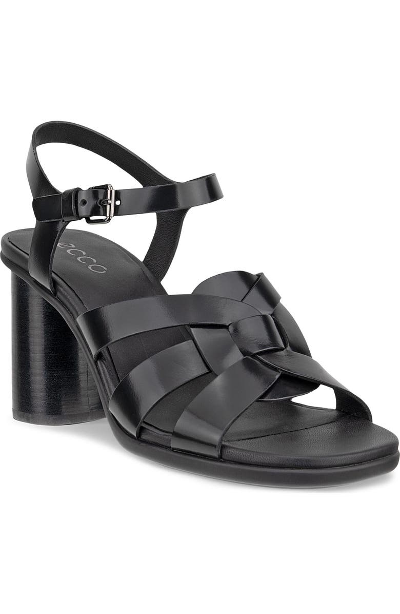 ECCO Sculpted Alba Block Heel Sandal, Main, color, Black