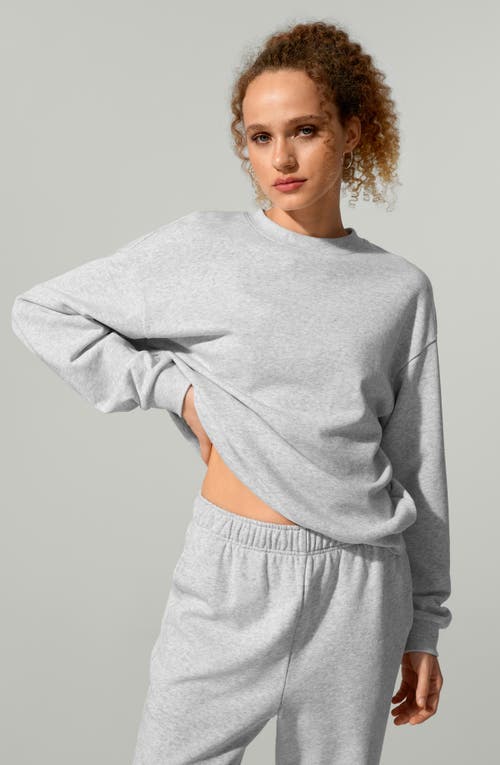 Lilysilk Porchlight Balance Crew Sweatshirt In Gray