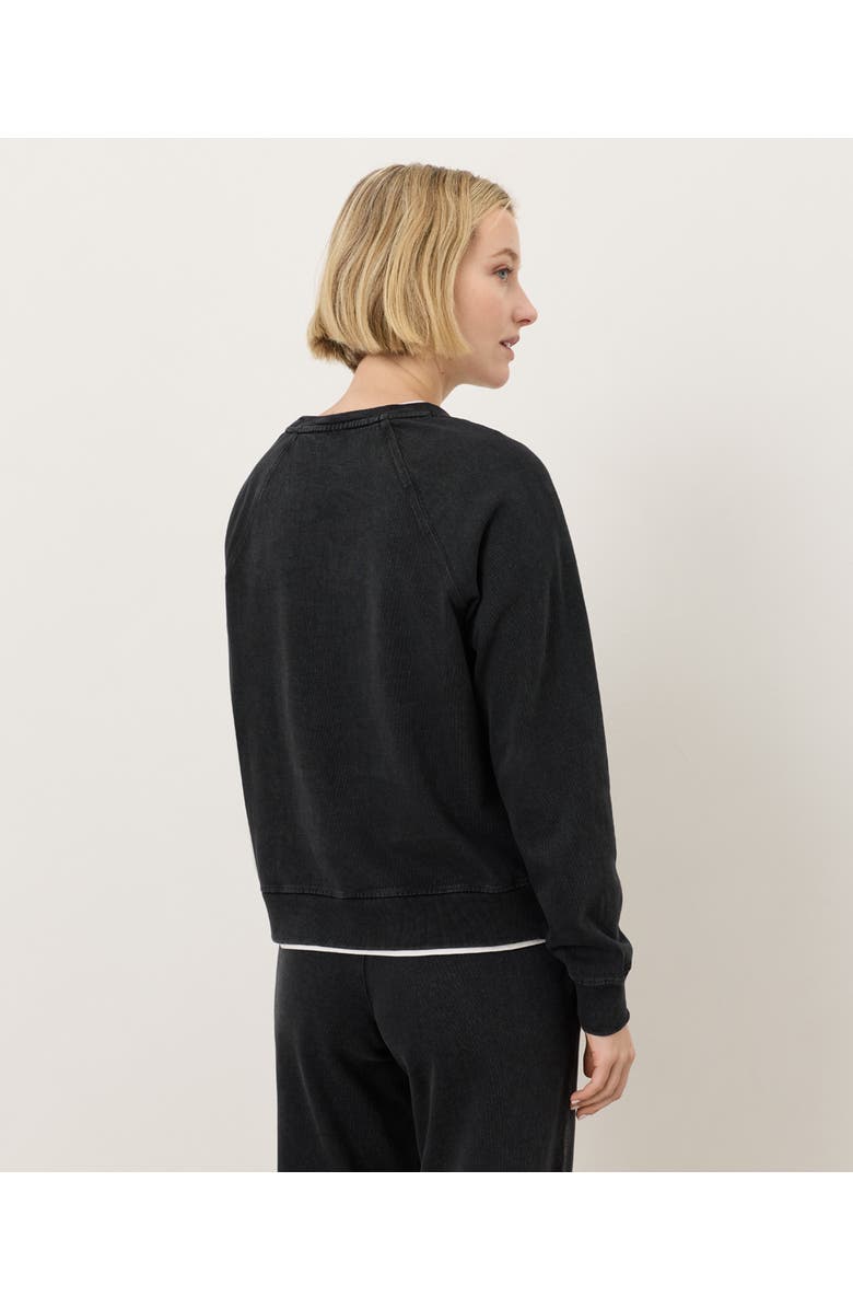 Pact Organic Cotton Weekends Relaxed Raglan Sweatshirt, Alternate, color, Washed Black