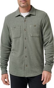 TravisMathew Cloud Waffle Knit Button-Up Shirt