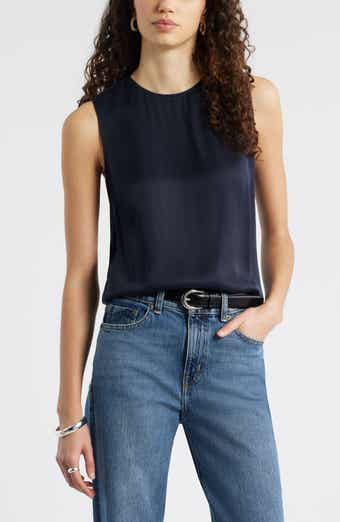 Satin Scoop Neck Tank