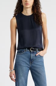 Nordstrom Satin Scoop Neck Tank