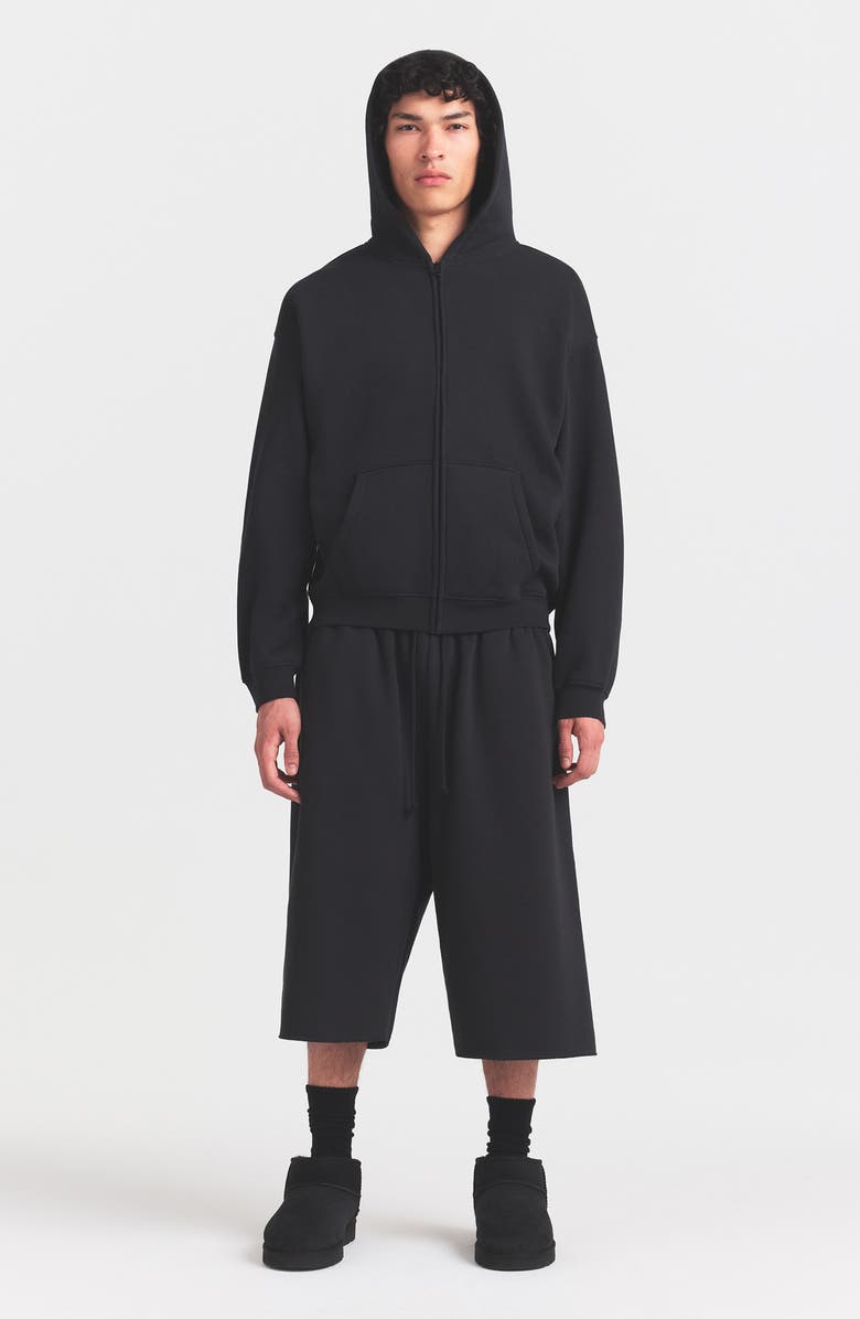 SKIMS Relaxed Long Shorts, Alternate, color, Washed Onyx