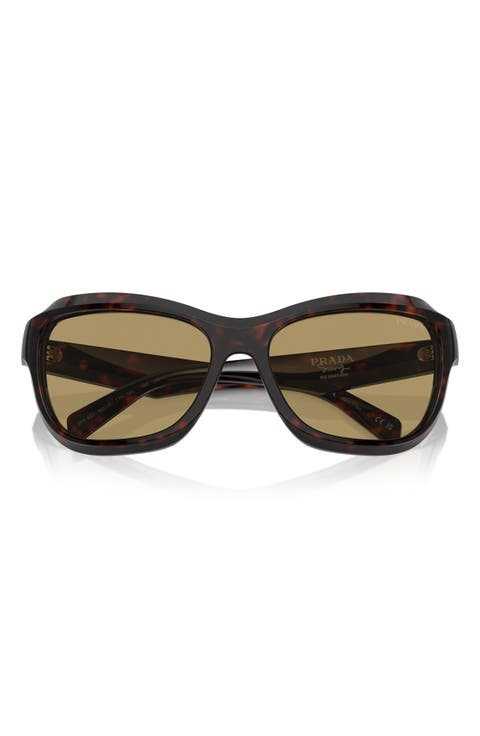 62mm Oversize Butterfly Sunglasses