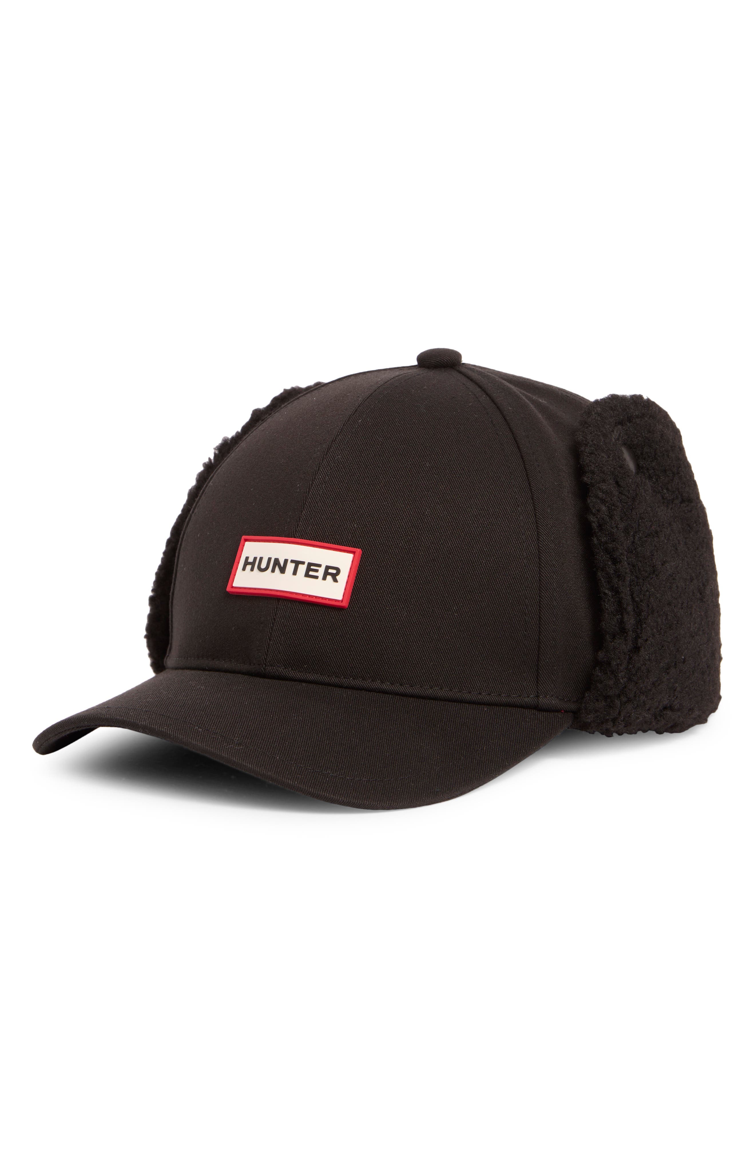 Hunter Faux Shearling Lined Flap Trapper Cap