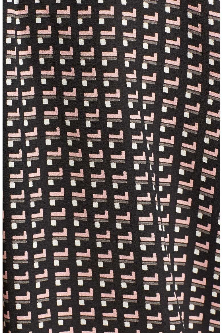 Faux Wrap Blouse, Alternate, color, BLACK/ BLUSH