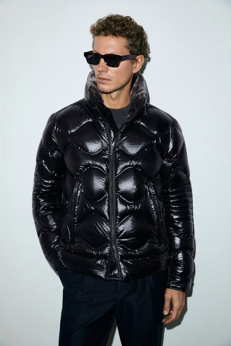 Moy Men's Goose Down Puffer Jacket, Main, color, Black