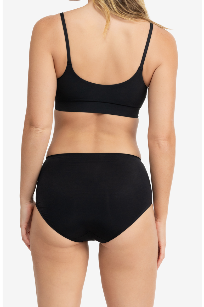 Soft Seamless High-Waisted Brief, Alternate, color, Tap Shoe Black