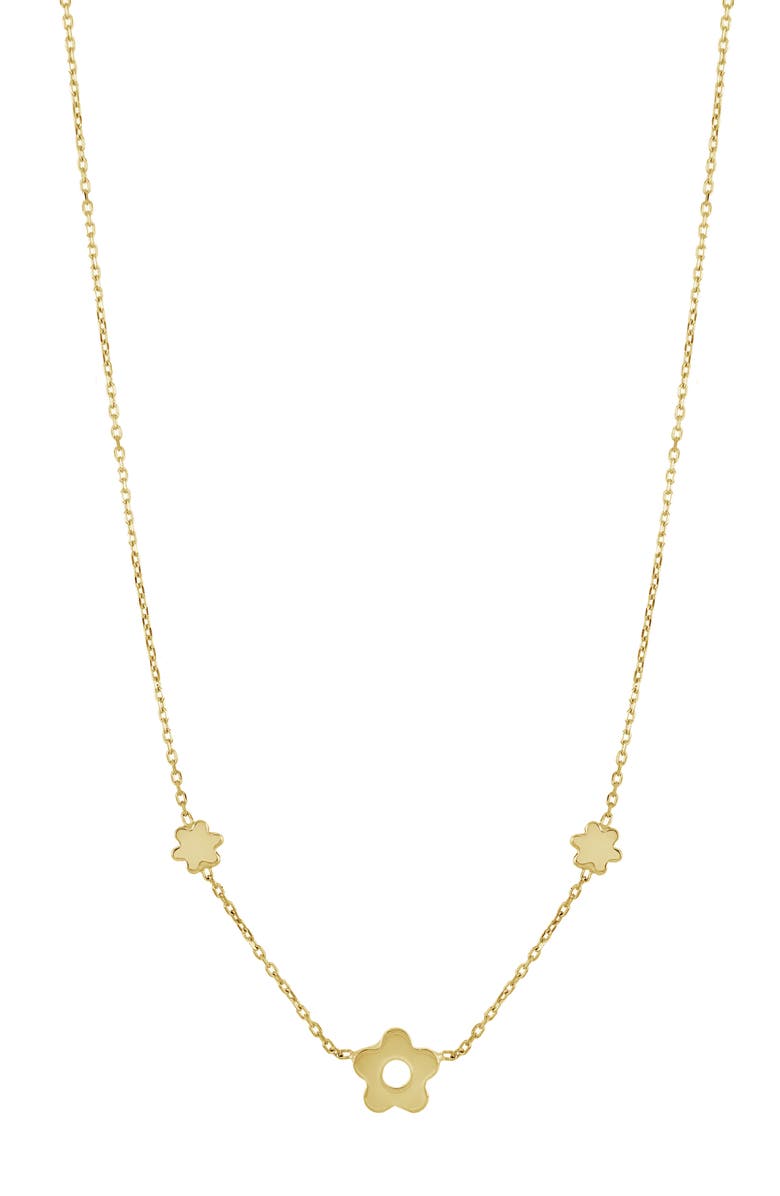 Bony Levy Kids' 14K Gold Flower Station Necklace, Main, color,