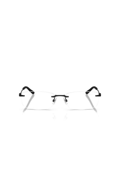 Arnette 58mm Rectangle Optical Glasses In Black