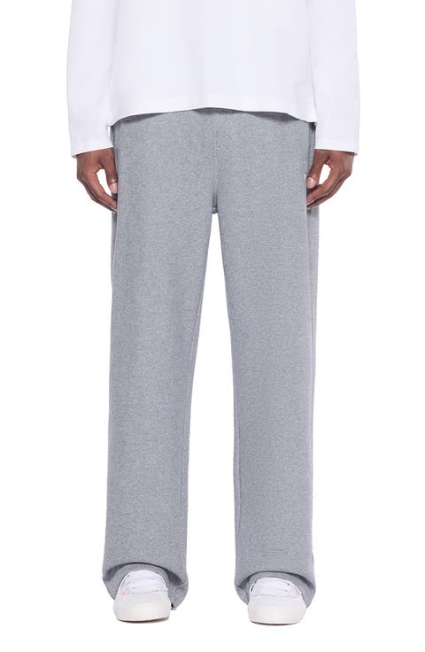 Diagonal Stripe Logo Cotton French Terry Sweatpants