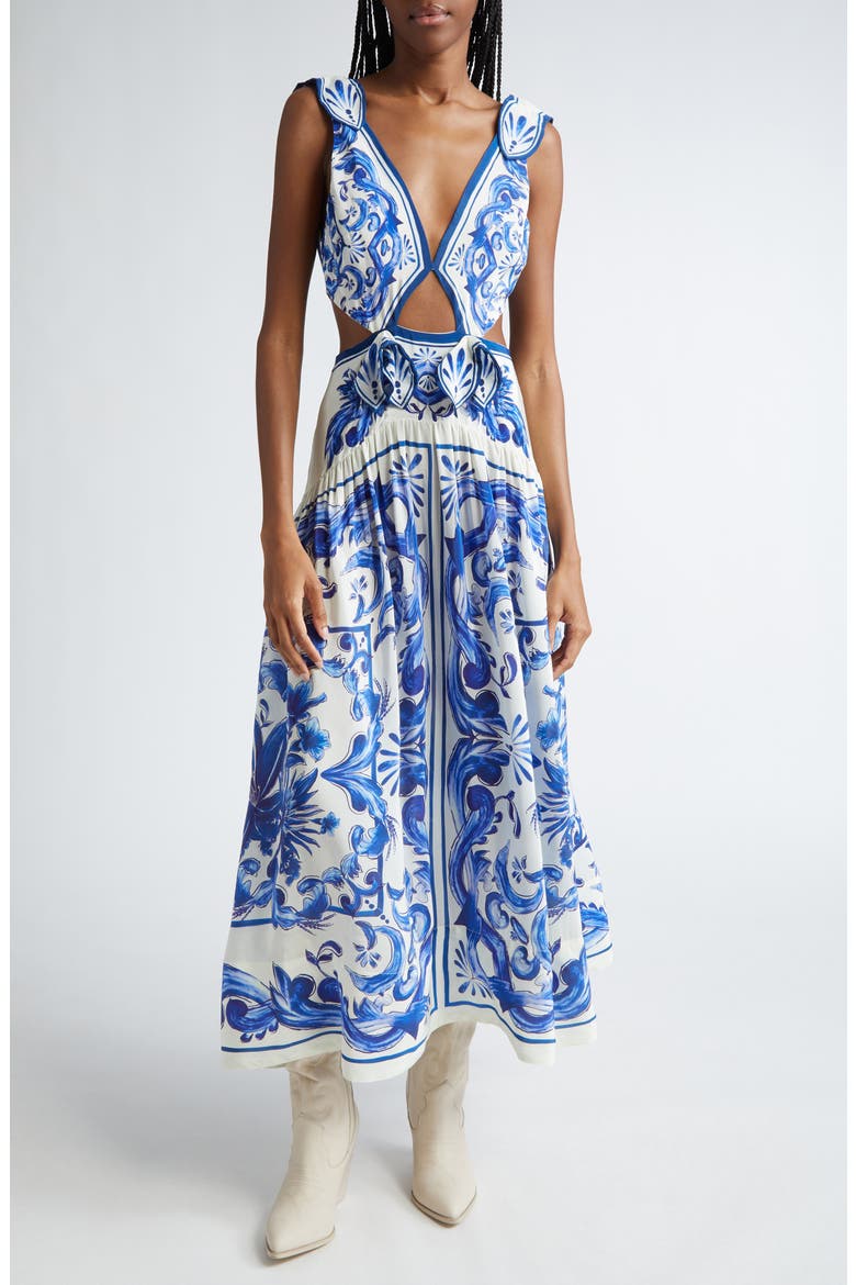 farm rio cut out maxi dress Cut-out Short Sleeve Maxi Dress